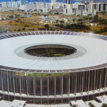 Model of the new stadium for the next soccer world championship 2014